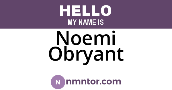 Noemi Obryant