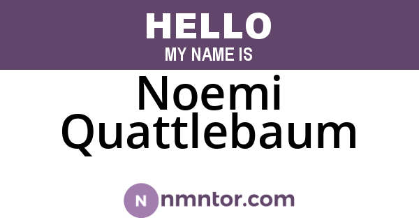 Noemi Quattlebaum