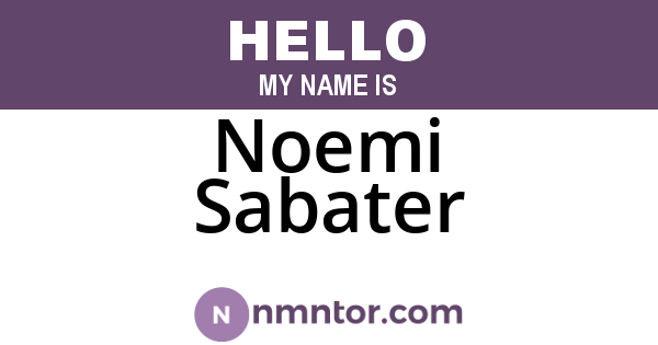 Noemi Sabater