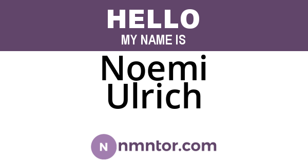 Noemi Ulrich