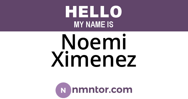 Noemi Ximenez