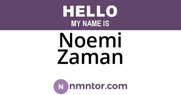 Noemi Zaman