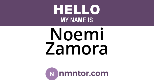 Noemi Zamora