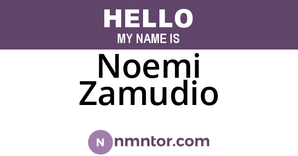 Noemi Zamudio