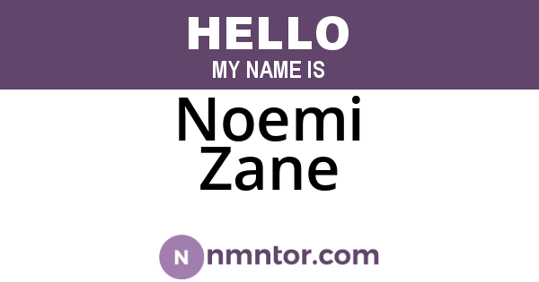 Noemi Zane