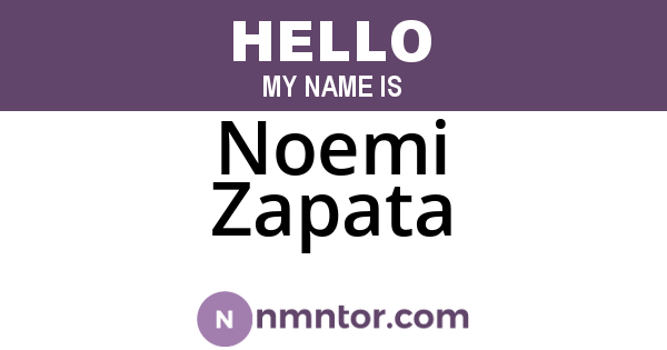 Noemi Zapata