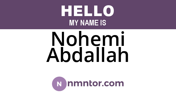 Nohemi Abdallah