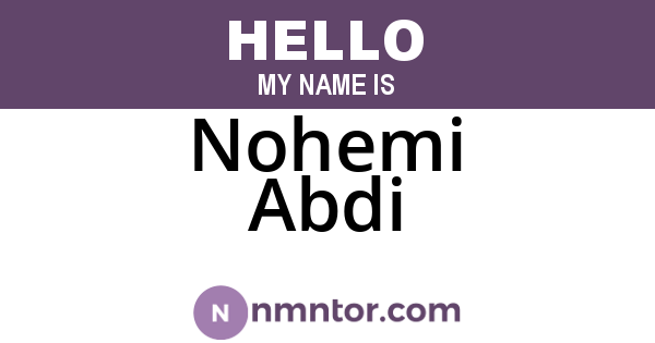 Nohemi Abdi