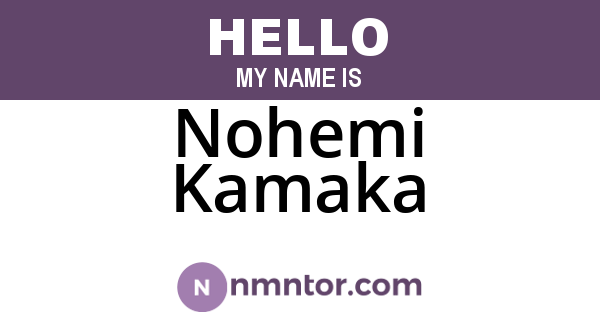 Nohemi Kamaka