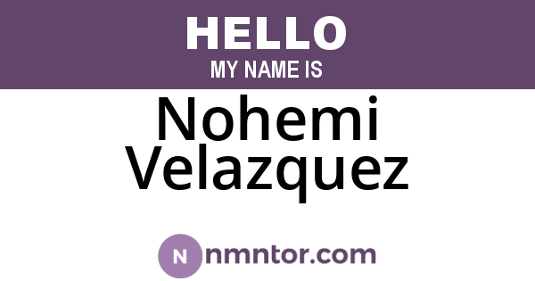 Nohemi Velazquez