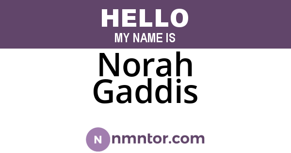 Norah Gaddis