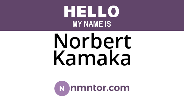 Norbert Kamaka