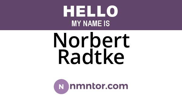 Norbert Radtke