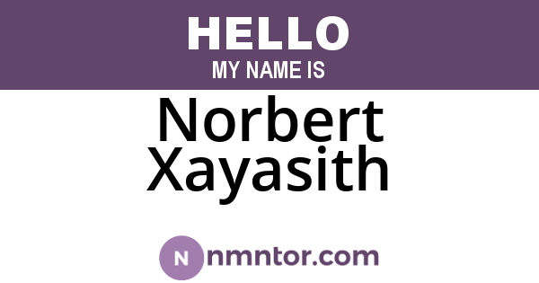Norbert Xayasith