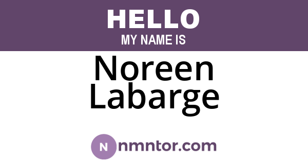 Noreen Labarge