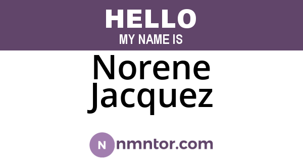 Norene Jacquez