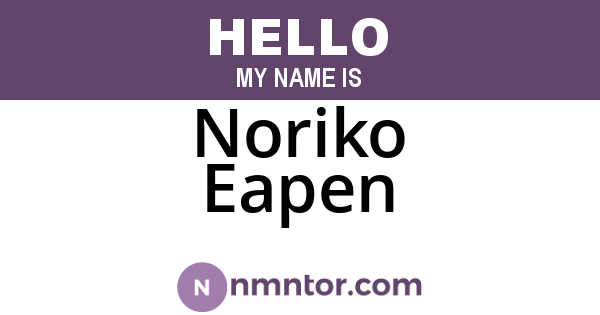 Noriko Eapen