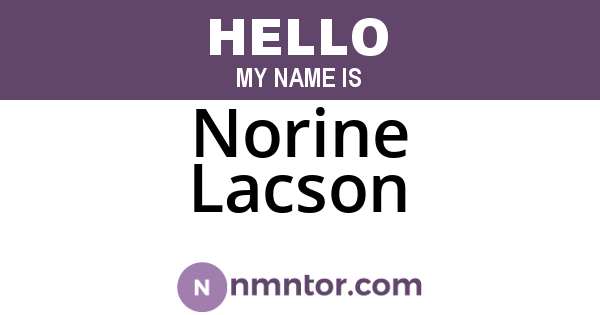 Norine Lacson