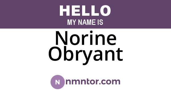 Norine Obryant