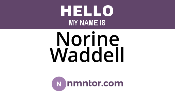 Norine Waddell