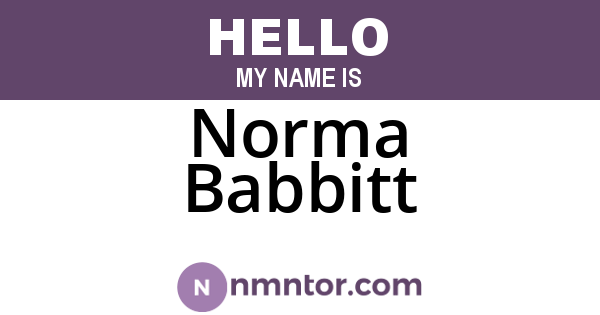 Norma Babbitt