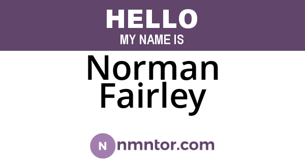 Norman Fairley