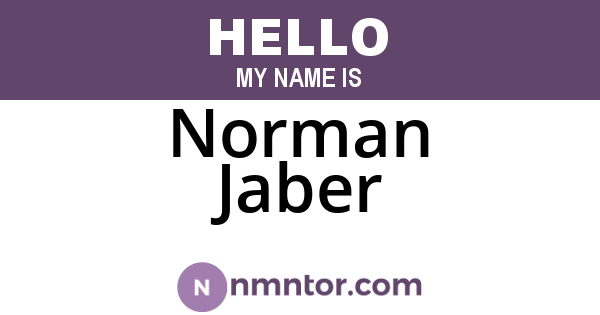 Norman Jaber