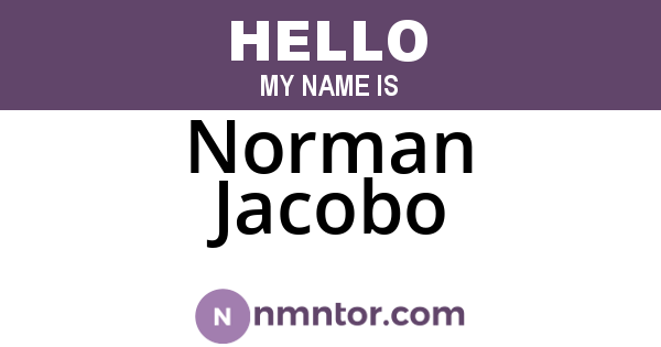 Norman Jacobo