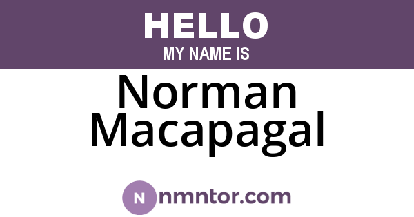Norman Macapagal