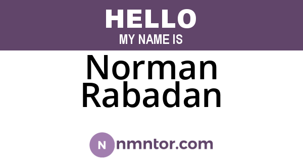 Norman Rabadan