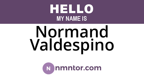 Normand Valdespino