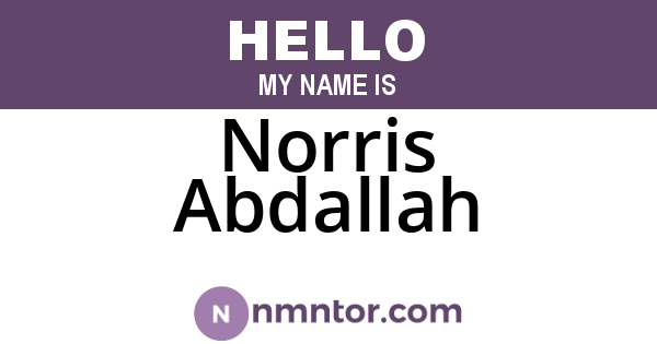 Norris Abdallah