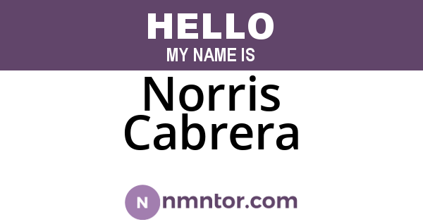 Norris Cabrera
