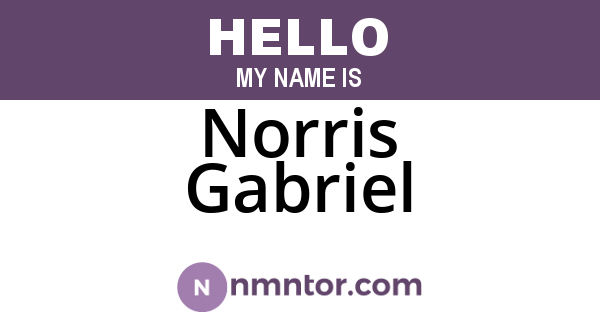 Norris Gabriel