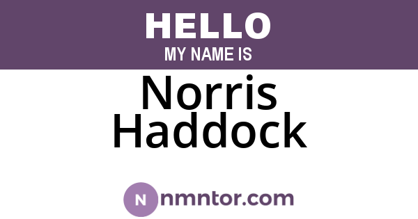 Norris Haddock