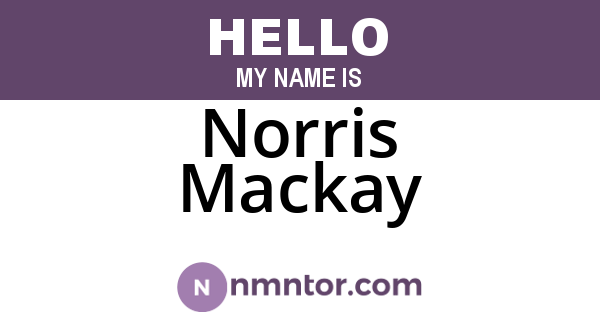 Norris Mackay
