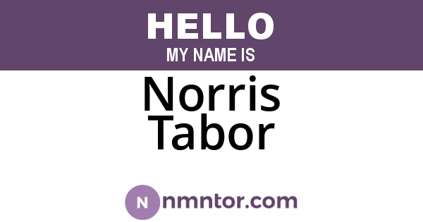 Norris Tabor