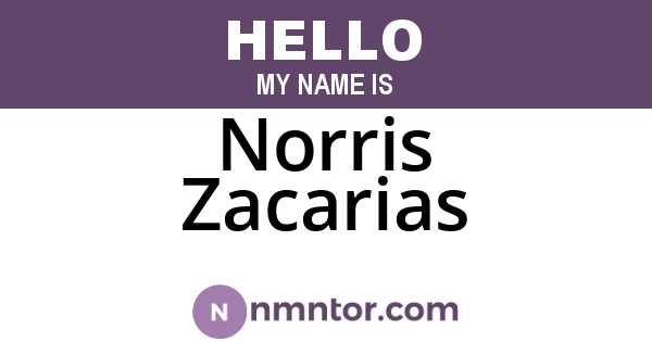 Norris Zacarias