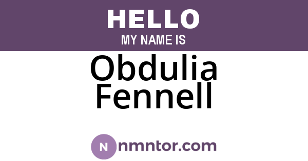 Obdulia Fennell