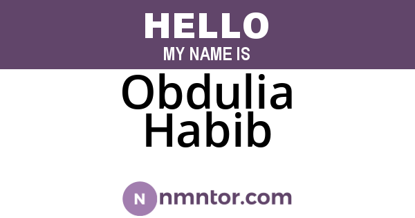 Obdulia Habib