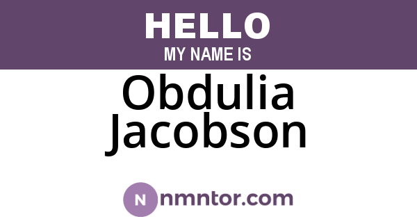 Obdulia Jacobson