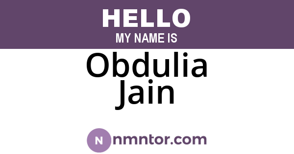 Obdulia Jain