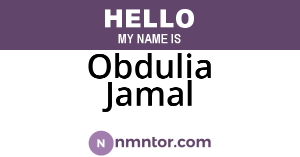 Obdulia Jamal