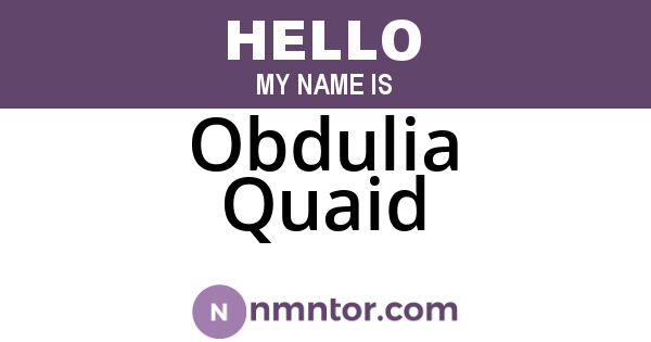 Obdulia Quaid