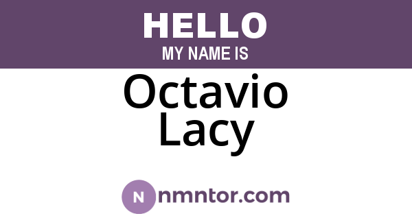 Octavio Lacy