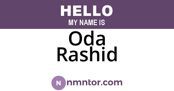 Oda Rashid