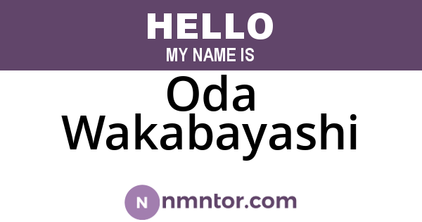 Oda Wakabayashi