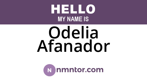 Odelia Afanador
