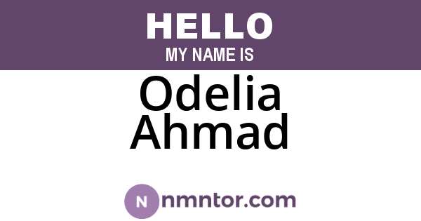 Odelia Ahmad