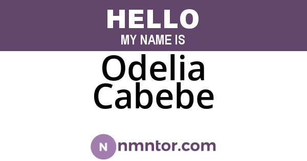 Odelia Cabebe